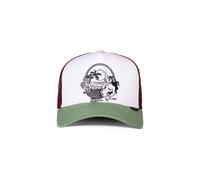 Trucker Cap DJINNS "Djinns Trucker Cap HFT Lazy Mermaid", Herren, Gr. onesize, weiß (weiß, wine, olive), 60% Baumwolle, 40% Polyester, bedruckt, Caps (35041618-0) weiß, wine, olive