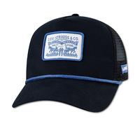 Trucker Cap LEVI'S KIDS "LAN LEVI'S TRUCKER CAP", Jungen, Gr. - (110/164), schwarz (jet schwarz), Netz;Twill, Baumwolle, unifarben mit Farbeinsätzen, Caps, mit luftigem Netzteil, verstellbar, Sonnensc