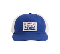 Trucker Cap LEVI'S "PRESIDIO TRUCKER", Herren, blau (true blau), Web, Baumwolle, unifarben, Caps, mit Logo Stickerei (38611545-0) true blau