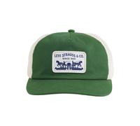 Trucker Cap LEVI'S "PRESIDIO TRUCKER", Herren, grün (eden), Web, Baumwolle, unifarben, Caps, mit Logo Stickerei (43600338-0) eden