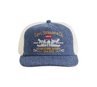 Trucker Cap LEVI'S "SADDLEMAN TRUCKER", Damen, ocean indigo wash 5 op 2, Denim/Jeans;Netz, Baumwolle, Caps, mit Netz und festem Schirm - verstellbar (52474107-0) ocean indigo wash 5 op 2