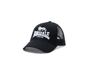 Trucker Cap LONSDALE "HOLLINHURST", Herren, schwarz (schwarz, weiß), Obermaterial: 50% Baumwolle, 50% Polyester, Caps, Trucker Cap, aus Baumwolle und Polyester, für Erwachsene (48007341-0) schwarz, we