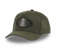 Trucker Cap mit Mesh und Print Rubber Sport, Khaki/Schwarz, One size