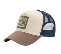 Trucker Cap MUSTANG "Hunter", Herren, weiß (braun, sanftes weiß), Materialmix, mehrfarbig, Caps, Netzeinsatz, Größe individuell verstellbar (34580863-0) braun, sanftes weiß
