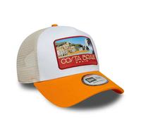 New Era Location Patch Trucker Cap Costa Brava Orange - one size