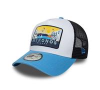 New Era Location Patch Trucker Cap Mykonos Blau - one size