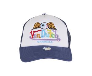 Trucker Cap VON DUTCH "Von Dutch TRUCKER BAKER CAPS", Herren, Gr. onesize, navy, rainbow, 100% Polyester, Caps (77375460-0) navy, rainbow