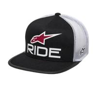 Alpinestars Ride 4.0 Trucker Hat Baseballkappe für Herren Schwarz/Weiß/Rot Einheitsgröße