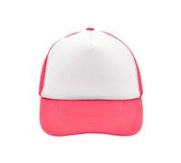 Trucker Mesh Baseball Cap in Polyester in Neon Pink