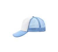 Trucker Mesh Baseball Cap in Polyester in Weiss - Hellblau