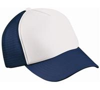 Trucker Mesh Baseball Cap in Polyester in Weiss - Navy