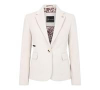 TruClothing.com Damen Blazer Wollmischung Creme Tweed Herringbone Tailored Fit Damen Jacke - Creme 38