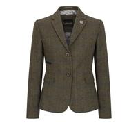 TruClothing.com Damen Blazer Wollmischung Tweed Fischgrät kariert Tailored Fit Damen Landhaus Jacke