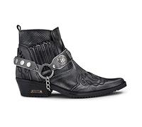 TruClothing.com Herren Cowboystiefel, hochwertig, echtes Leder, Vintage, Wincklepicker, Reitstiefel, Tanzstiefel, kubanischer Absatz, grau, 43 EU