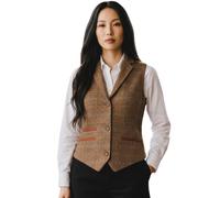 TruClothing maßgeschneiderte Tweed-Weste im Tailored Fit, formell - TPSTZ-7 - Eiche XL