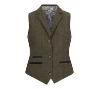 TruClothing Tailored Fit Tweedweste für Damen mit Fischgrätenmuster - Grün EU 48 / UK 20