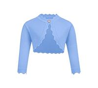 trudge Madchen Bolero Baumwolle Langarm Front offnen Strickjacke Oberbekleidung Abend Hochzeit Himmelblau 130