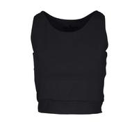 True North Damen Crop Top aus Bio-Baumwolle Bauchfreies Yogatops T1220 M schwarz