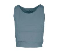 TRUE NORTH Bio-Damen-Crop-Top mit Rundhalsausschnitt, teal, Gr. S
