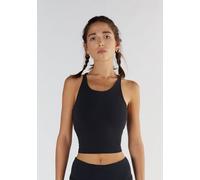 True North Damen Crop Top aus Bio-Baumwolle Bauchfreies Yogatops T1220 schwarz XS