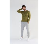 True North Herren Langarmshirt aus Bio-Baumwolle Rundhalsausschnitt T-Shirt 2110 olive-grün S