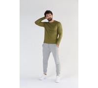 True North Herren Langarmshirt aus Bio-Baumwolle Rundhalsausschnitt T-Shirt 2110 olive-grün XXL