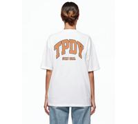 Oversize-Shirt TRUEPRODIGY "Arin F Logo Print Oversized Rundhals", Damen, Gr. S, weiß, Obermaterial: 100% Baumwolle CO., Rundhals, Shirts (89455528-S) weiß