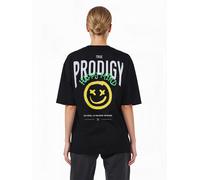 Oversize-Shirt TRUEPRODIGY "Hajin F Logo Print Oversized Rundhals", Damen, Gr. S, schwarz, Obermaterial: 100% Baumwolle CO., Rundhals, Shirts (64513704-S) schwarz
