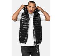 Steppweste TRUEPRODIGY "Jared Kapuze Reißverschluss Eingriffstaschen", Herren, Gr. L, schwarz, Obermaterial: 100% Polyester PES., regular fit, Westen Steppweste (36770032-L) schwarz