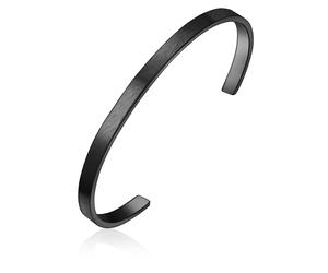 True Rebels Armband aus Edelstahl in Schwarz 18,0 cm - 21,0 Herren