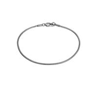 True Rebels Herren Armband aus Edelstahl gunmetal Edelstahlarmband Schlangenarmband