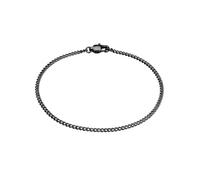 True Rebels Herren Armband aus Edelstahl schwarz Edelstahlarmband Panzerarmband