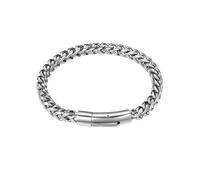 True Rebels Herren Armband aus Edelstahl silber Gliederarmband