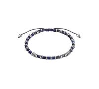 True Rebels Herren Armband Edelstahl | Edelsteinarmband, Lapislazuli, blau, Zugverschluss