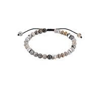 True Rebels Herren Armband Edelstahl | Edelsteinarmband, Picassojaspis, multicolor, Zugverschluss
