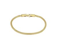 True Rebels Herren Armband Edelstahl gelbgold | gelbvergoldet 14 Karat, Mesharmband, Karabinerverschluss