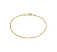True Rebels Herren Armband Edelstahl gelbgold | gelbvergoldet 14 Karat, Schlangenarmband, Karabinerverschluss