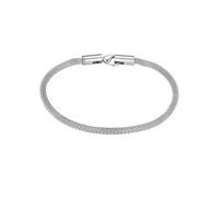 True Rebels Herren Armband Edelstahl | Mesharmband, Karabinerverschluss