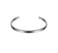 True Rebels Herren Armspange aus Edelstahl gunmetal Edelstahlarmband