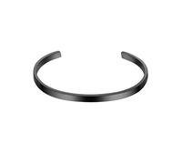 True Rebels Herren Armspange aus Edelstahl schwarz Edelstahlarmband