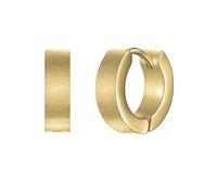 True Rebels Herren Creolen aus Edelstahl gelbvergoldet 14 Karat Edelstahlohrcreolen