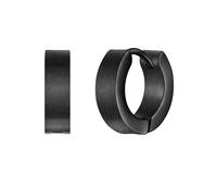 True Rebels - Creolen aus Edelstahl in Schwarz Herrenschmuck 1 ct Herren