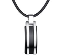 True Rebels - Leder-Kette Echtleder in Schwarz Ketten Herren