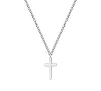 True Rebels Herren Kette Edelstahl | Panzerkette, Kreuz, Karabinerverschluss