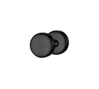 True Rebels Herren Ohrringe Edelstahl schwarz | schwarz rhodiniert, Ohrstecker, 1 Stück