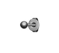 True Rebels Herren Ohrstecker aus Edelstahl gunmetal 1 Stück - Edelstahlohrring Männer