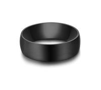 True Rebels Herren Ring aus Edelstahl schwarz - Edelstahlring für Männer - Bandring