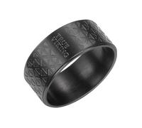 True Rebels Herren-Ring aus Edelstahl Schwarz - Kelten-Muster Edelstahlring Männerschmuck