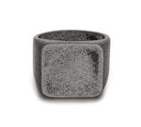 True Rebels Herren Ring Edelstahl gunmetal | Titancarbid, Siegelring