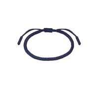 True Rebels Herren Textilarmband dunkelblau mit Zugverschluss 15-23 cm - Herrenarmband